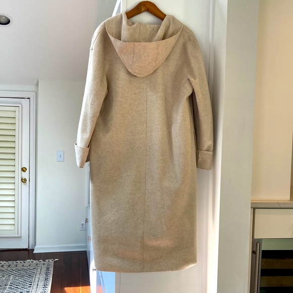 DKNY cream wool biased coat - Picture 3 of 8